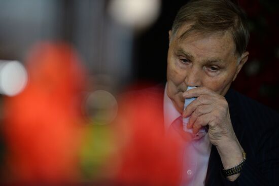 Farewell ceremony for hockey coach Vasily Tikhonov