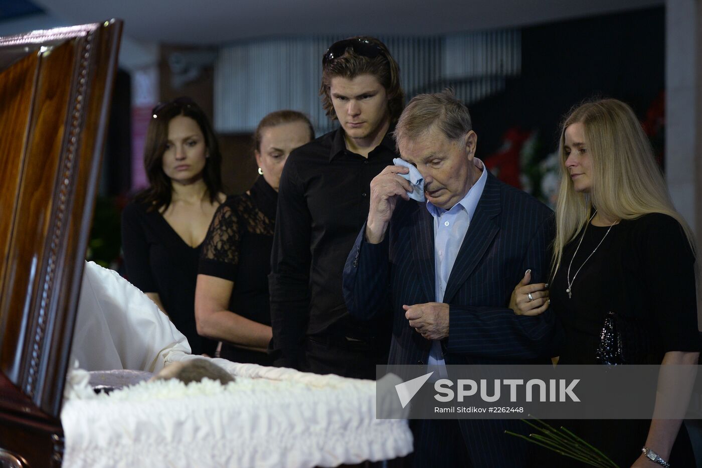 Farewell ceremony for hockey coach Vasily Tikhonov