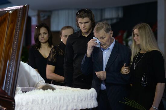 Farewell ceremony for hockey coach Vasily Tikhonov