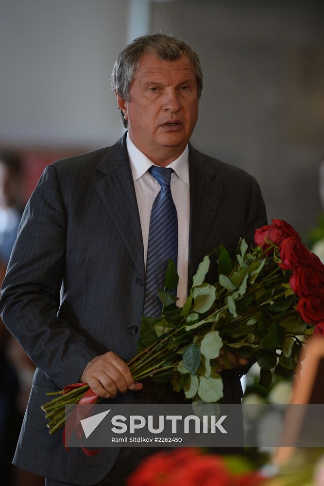Farewell ceremony for hockey coach Vasily Tikhonov