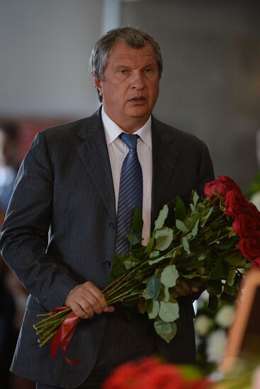 Farewell ceremony for hockey coach Vasily Tikhonov