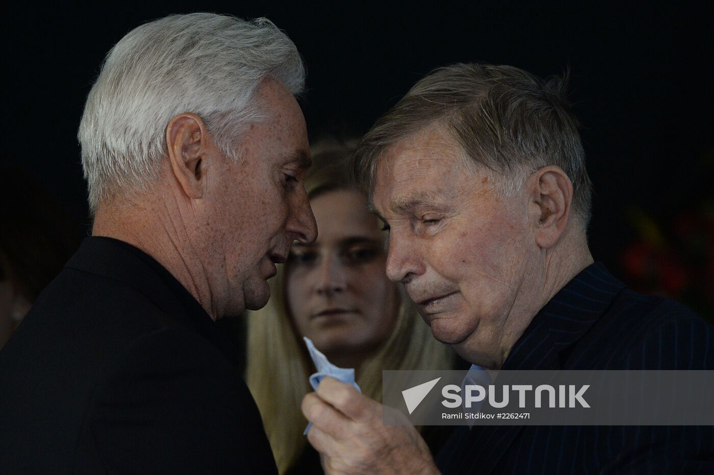 Farewell ceremony for hockey coach Vasily Tikhonov
