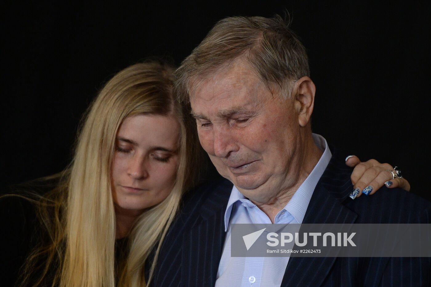 Farewell ceremony for hockey coach Vasily Tikhonov