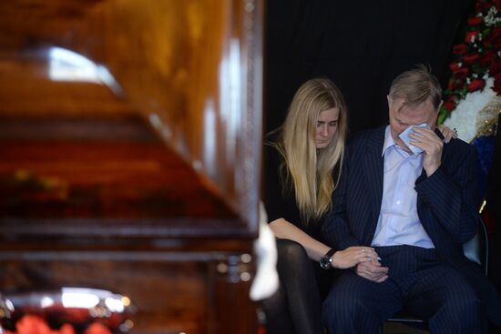 Farewell ceremony for hockey coach Vasily Tikhonov
