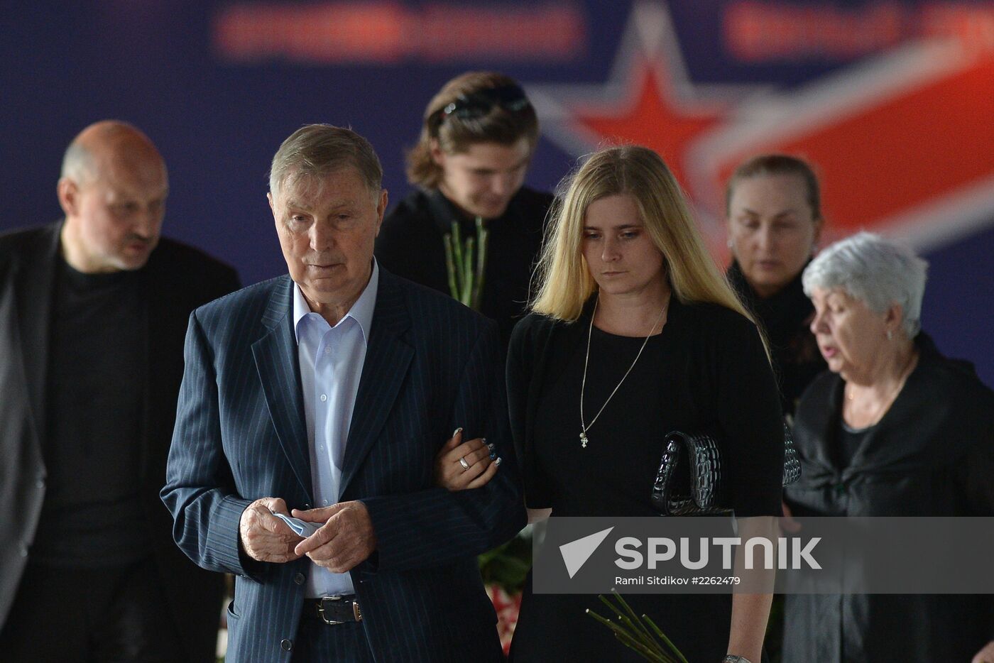 Farewell ceremony for hockey coach Vasily Tikhonov