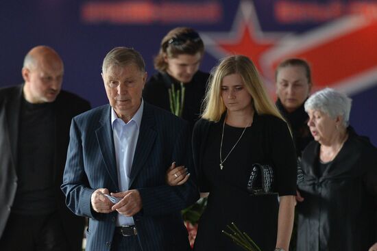 Farewell ceremony for hockey coach Vasily Tikhonov