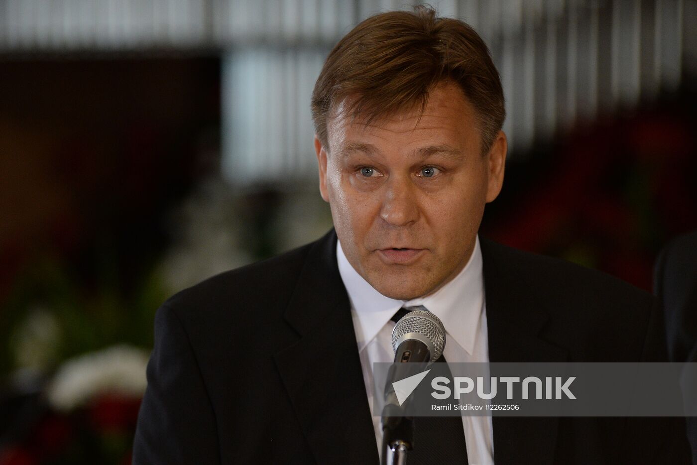 Farewell ceremony for hockey coach Vasily Tikhonov