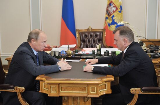 Vladimir Putin meets with Vladimir Kulishov