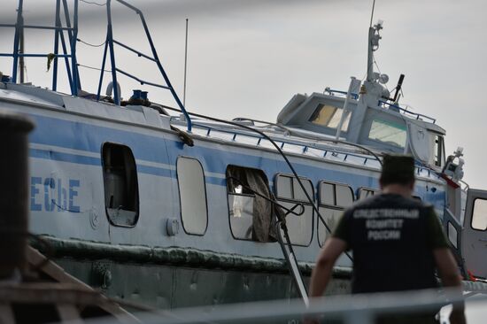 Sunken passenger ship lifted from Irtysh River