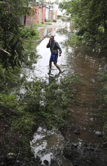 Flood situation in Khabarovsk