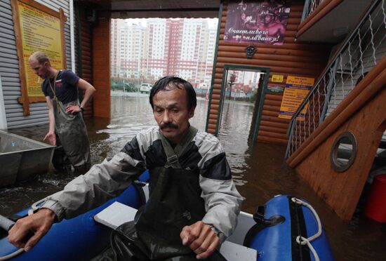 Flood situation in Khabarovsk