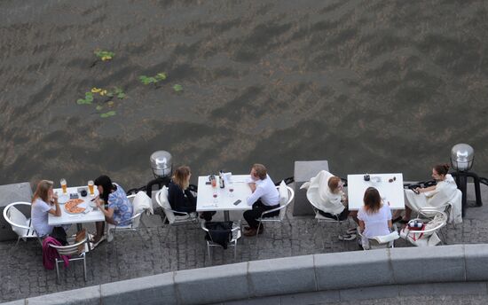 Outdoor cafes in Moscow