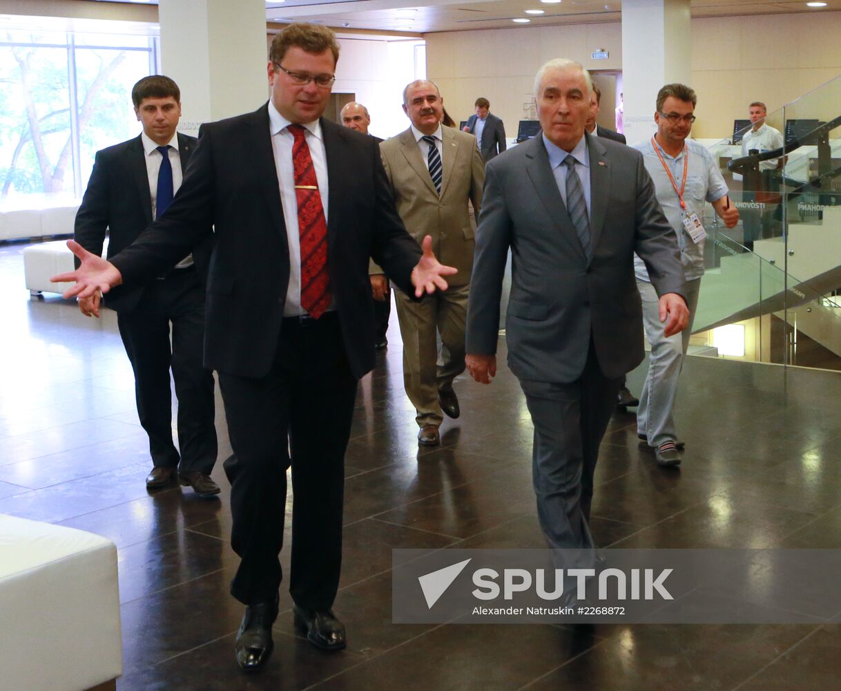 South Ossetia President Leonid Tibilov visits RIA Novosti