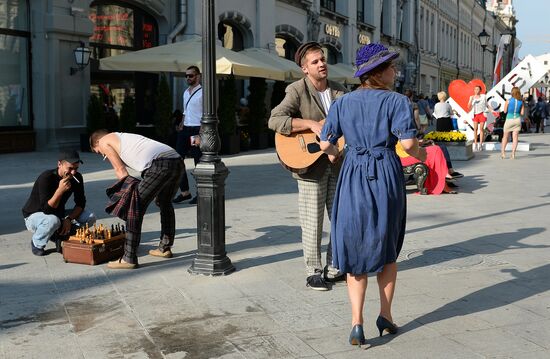 Pedestrian area on Nikolskaya Street, Moscow