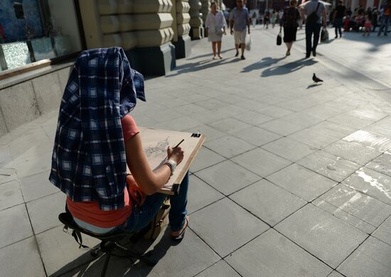 Pedestrian area on Nikolskaya Street, Moscow