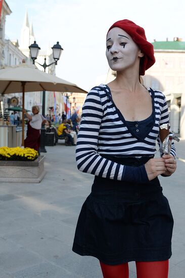 Pedestrian area on Nikolskaya Street, Moscow