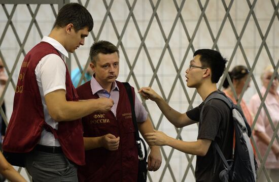 Inspectors at Moscow Metro