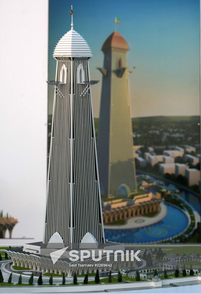 Time capsule laying ceremony at Grozny City-2 construction site