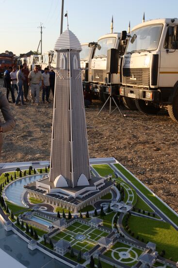 Time capsule laying ceremony at Grozny City-2 construction site