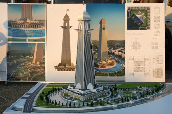 Time capsule laying ceremony at Grozny City-2 construction site