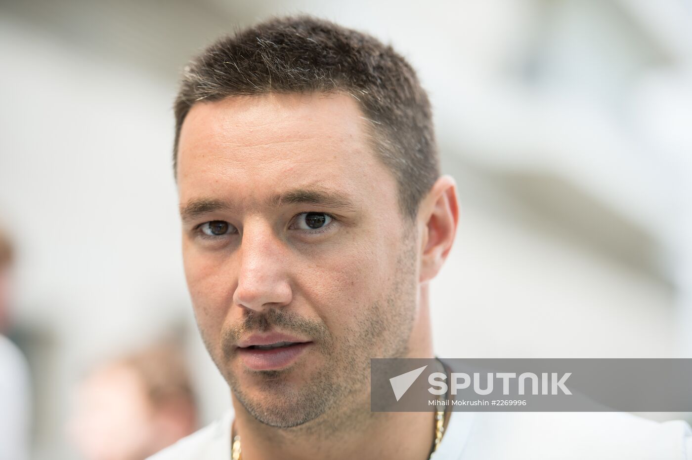 Hockey. News conference with Russian national men's team
