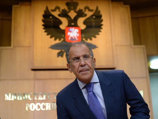 News conference by Foreign Minister Sergei Lavrov