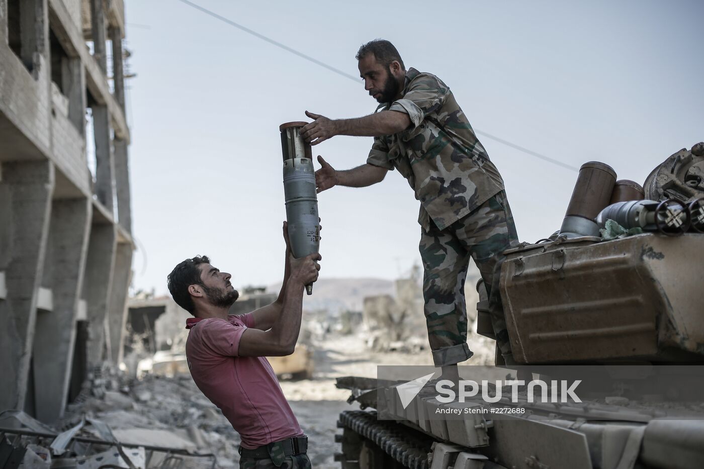 Syrian Army in Damascus surburb