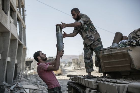 Syrian Army in Damascus surburb