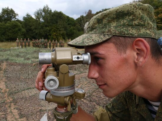 Gun practice of the Baltic Fleet Coast Artillery Corps