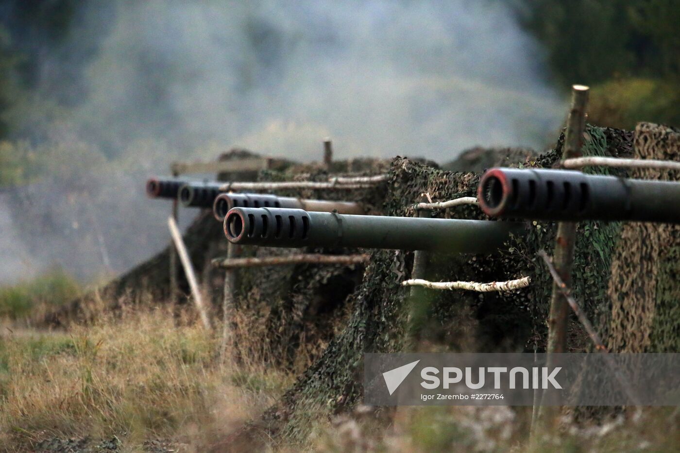 Gun practice of the Baltic Fleet Coast Artillery Corps