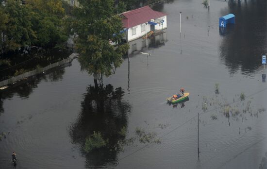 Flood-hit territory of the Jewish Autonomous Region