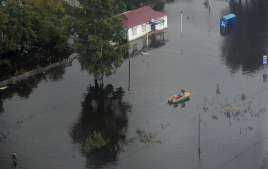 Flood-hit territory of the Jewish Autonomous Region