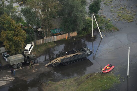 Flood-hit territory of the Jewish Autonomous Region