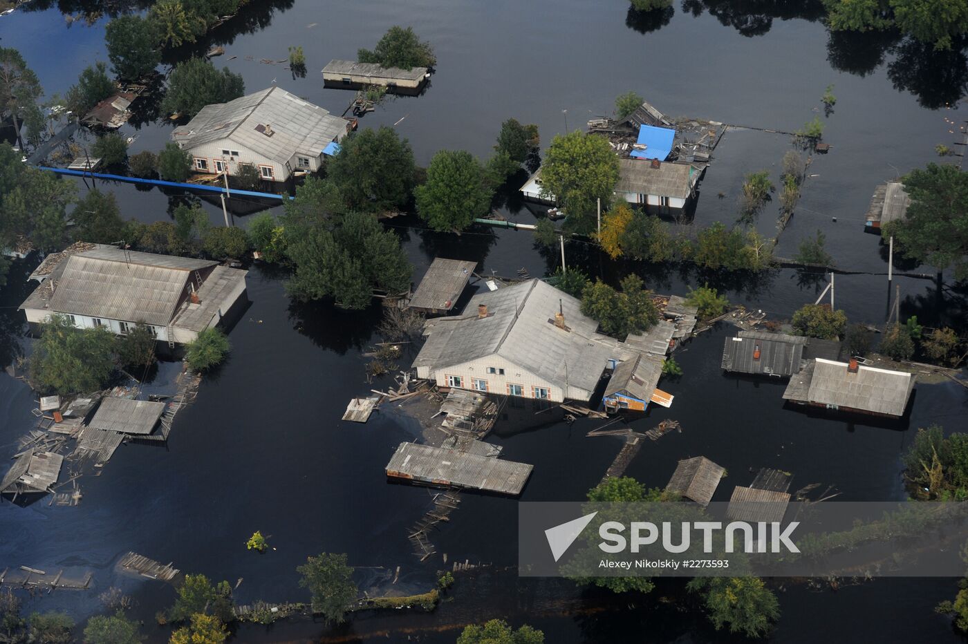 Flood-hit territory of the Jewish Autonomous Region