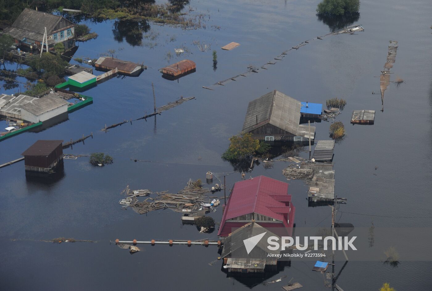 Flood-hit territory of the Jewish Autonomous Region