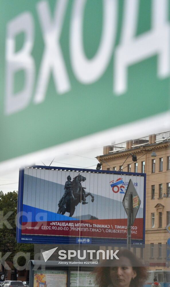St. Petersburg prepares for G20 Leaders' Summit