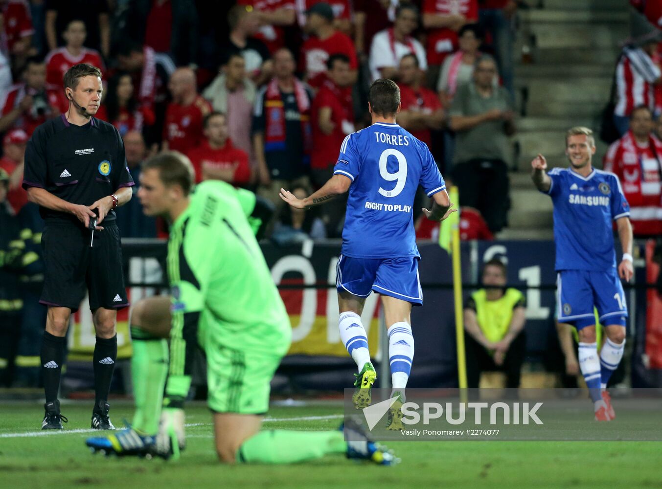 Football. 2013 UEFA Super Cup. Bayern vs. Chelsea