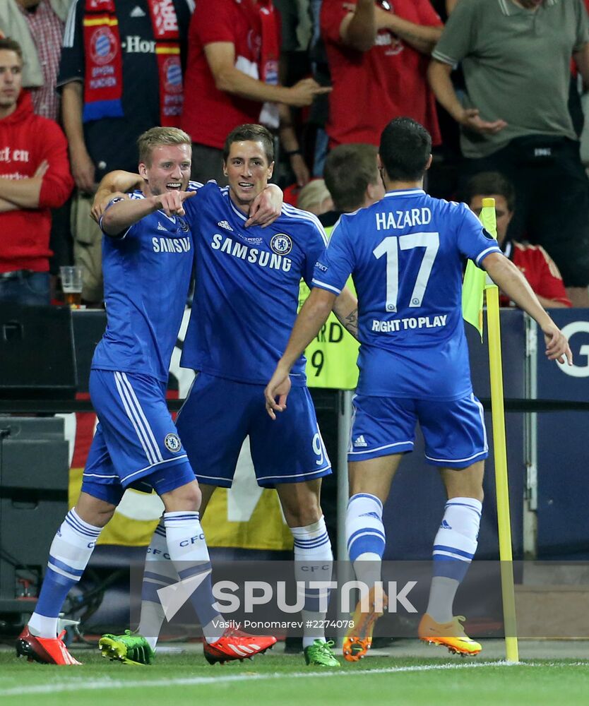 Football. 2013 UEFA Super Cup. Bayern vs. Chelsea