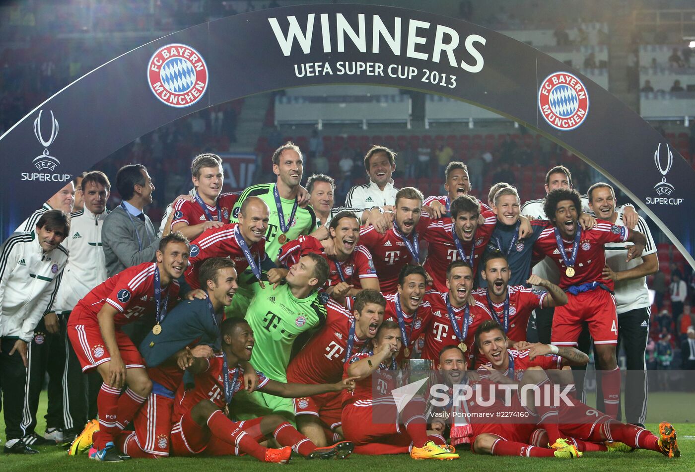 Football. 2013 UEFA Super Cup. Bayern vs. Chelsea