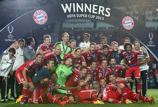 Football. 2013 UEFA Super Cup. Bayern vs. Chelsea