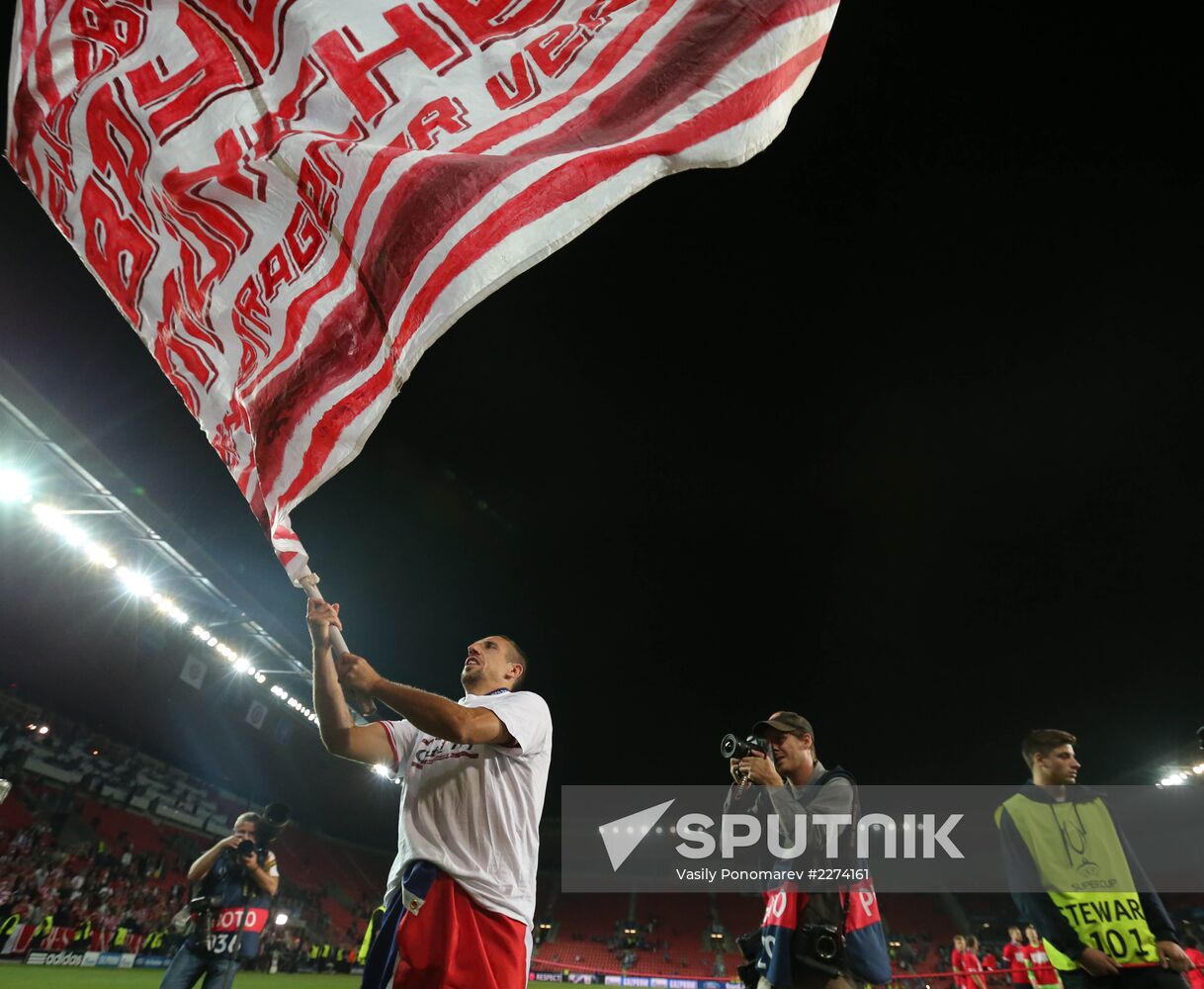 Football. 2013 UEFA Super Cup. Bayern vs. Chelsea