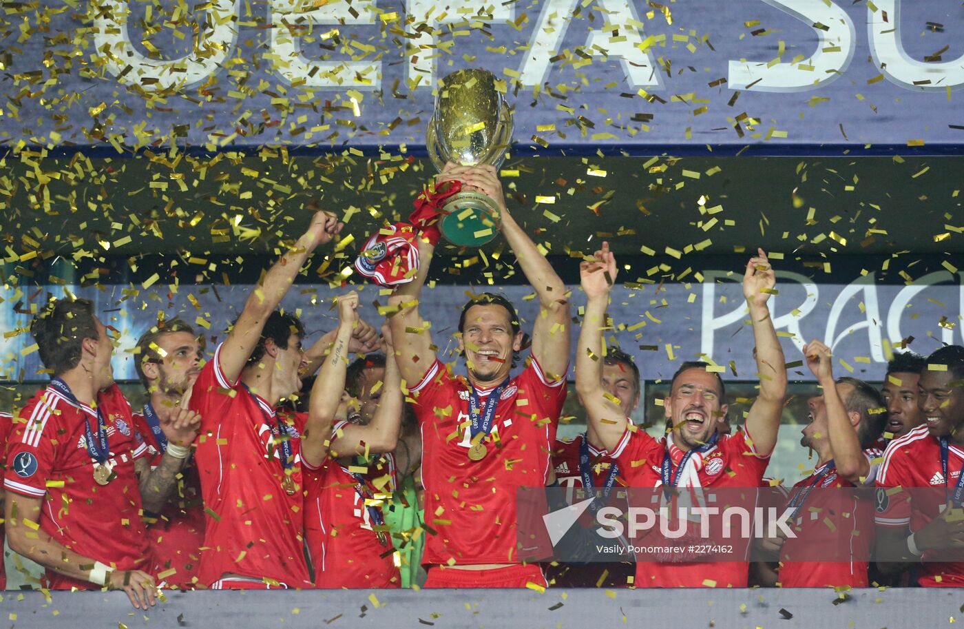 Football. 2013 UEFA Super Cup. Bayern vs. Chelsea