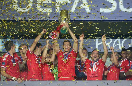 Football. 2013 UEFA Super Cup. Bayern vs. Chelsea