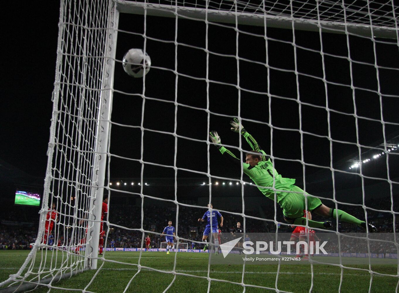 Football. 2013 UEFA Super Cup. Bayern vs. Chelsea