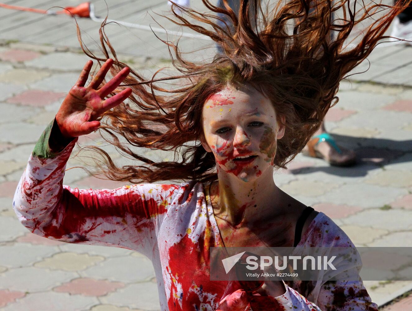 Holi festival of colors in Vladivostok