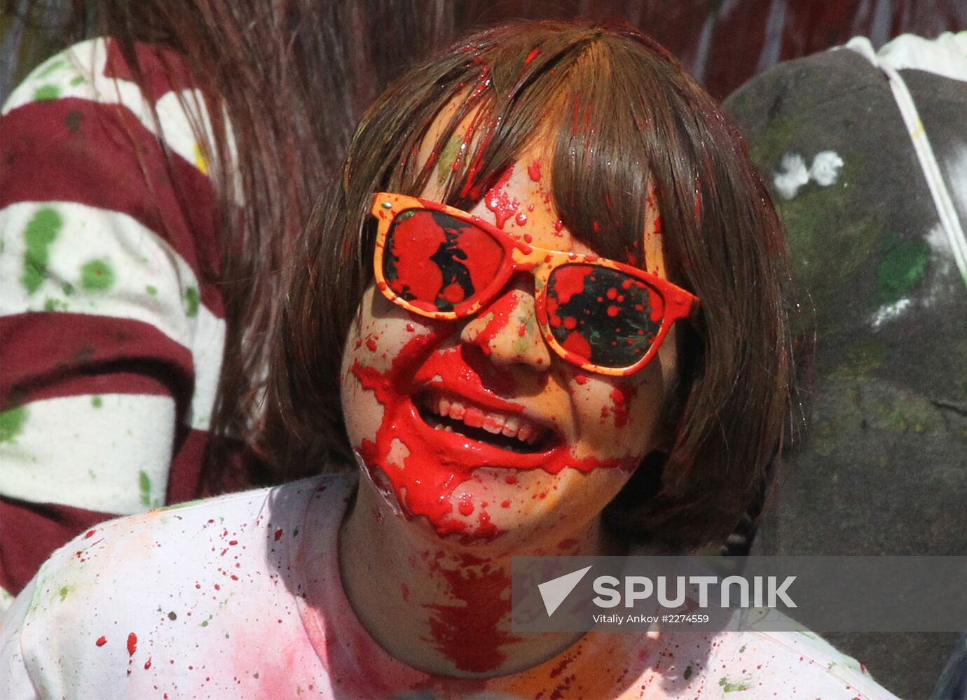 Holi festival of colors in Vladivostok