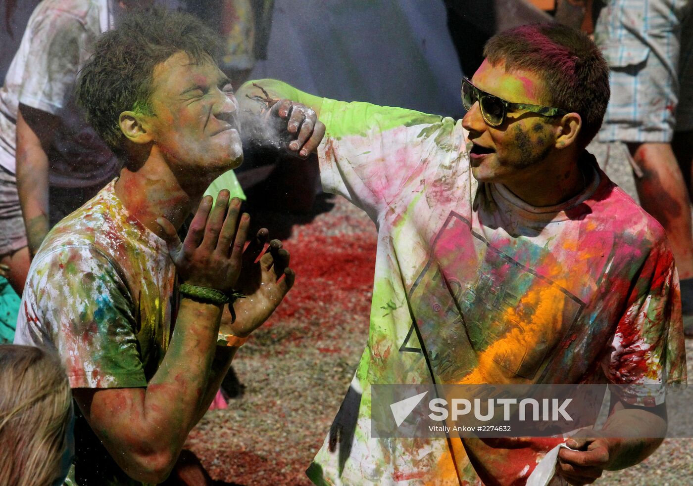 Holi festival of colors in Vladivostok