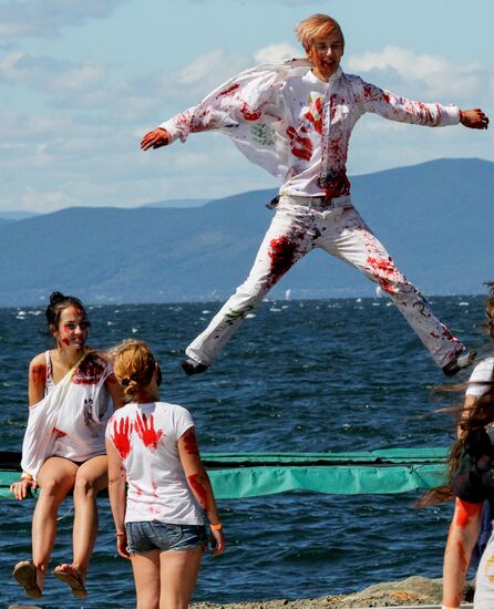 Holi festival of colors in Vladivostok