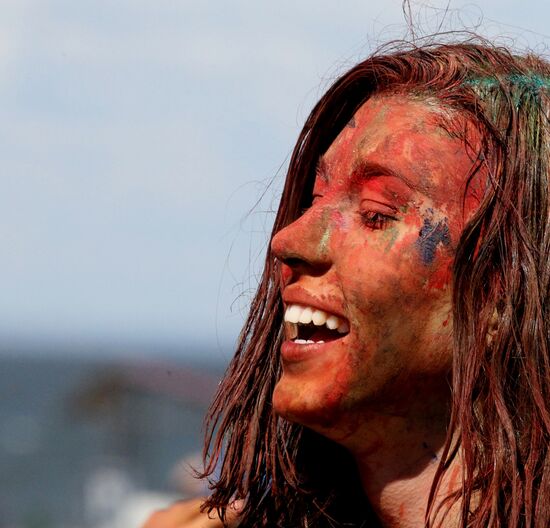 Holi festival of colors in Vladivostok