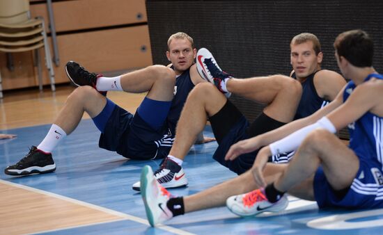 Basketball. Men's European Championship. Russian team training